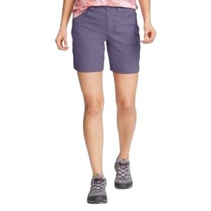 Eddie Bauer Shorts Women's Size 16 US Lilac Purple Rainier DWR‎ 7" Inseam